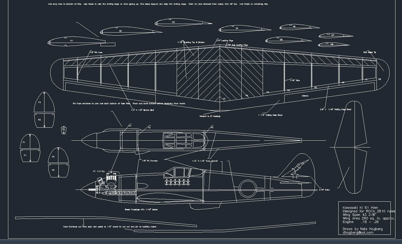 Kawasaki_Ki61_dwgwC(j)ģ͈DCADD